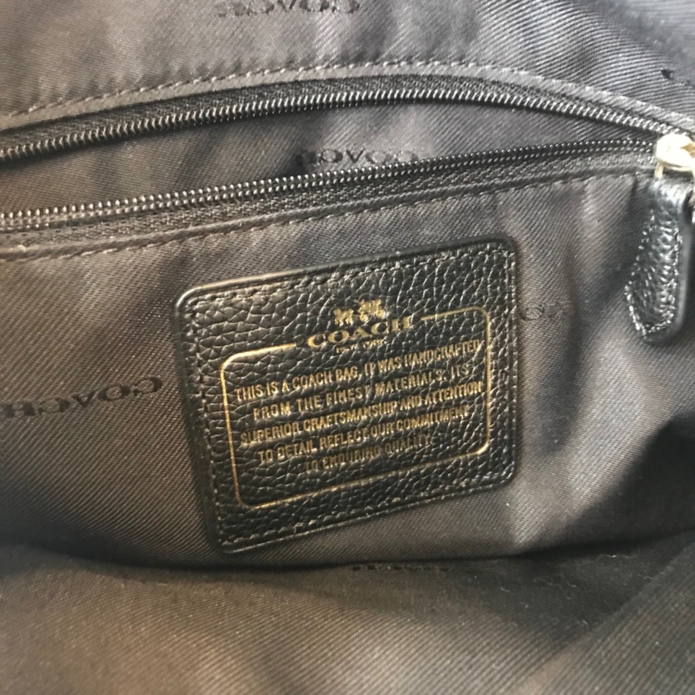 Coach Black Shoulder Bag with Gold Accents - Picture 5 of 13